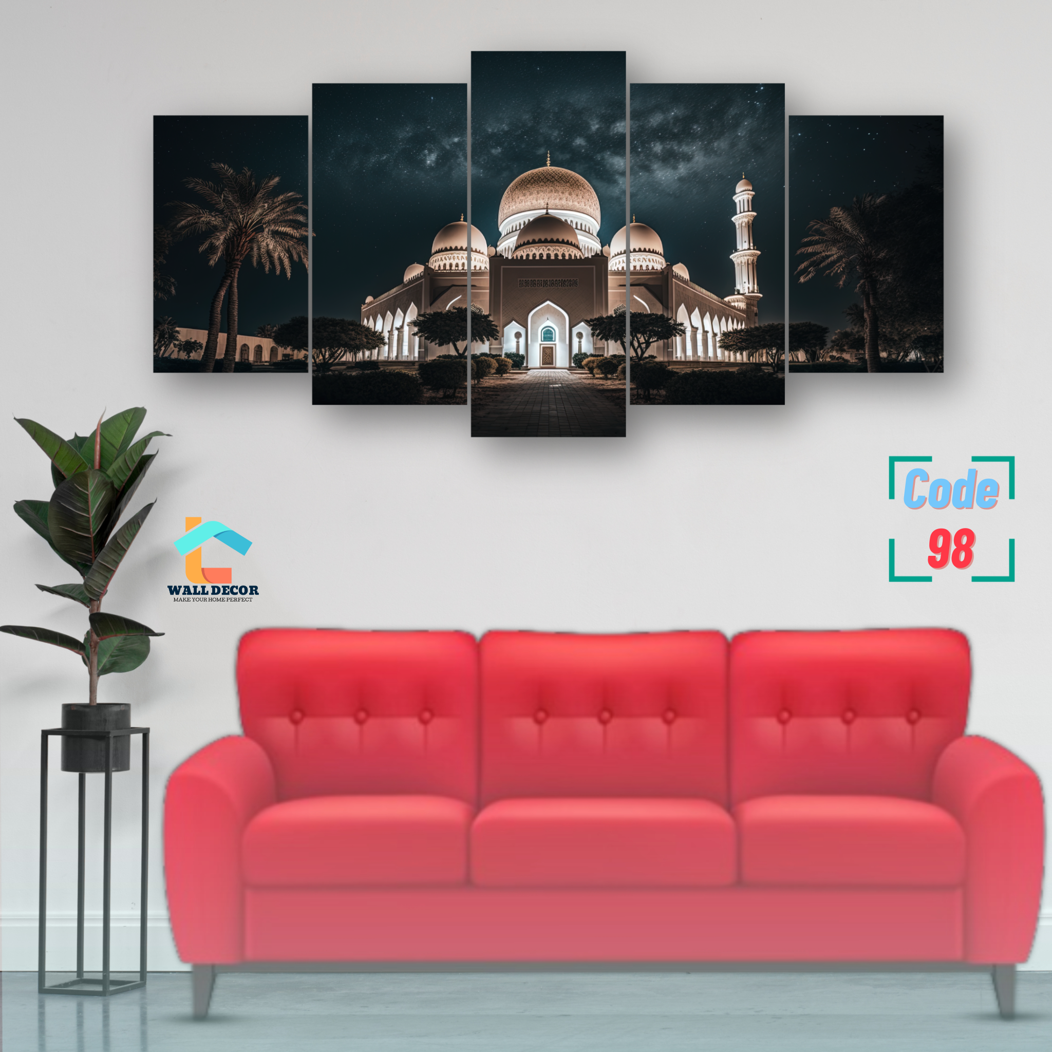 5 Part Pvc Wall Canvas