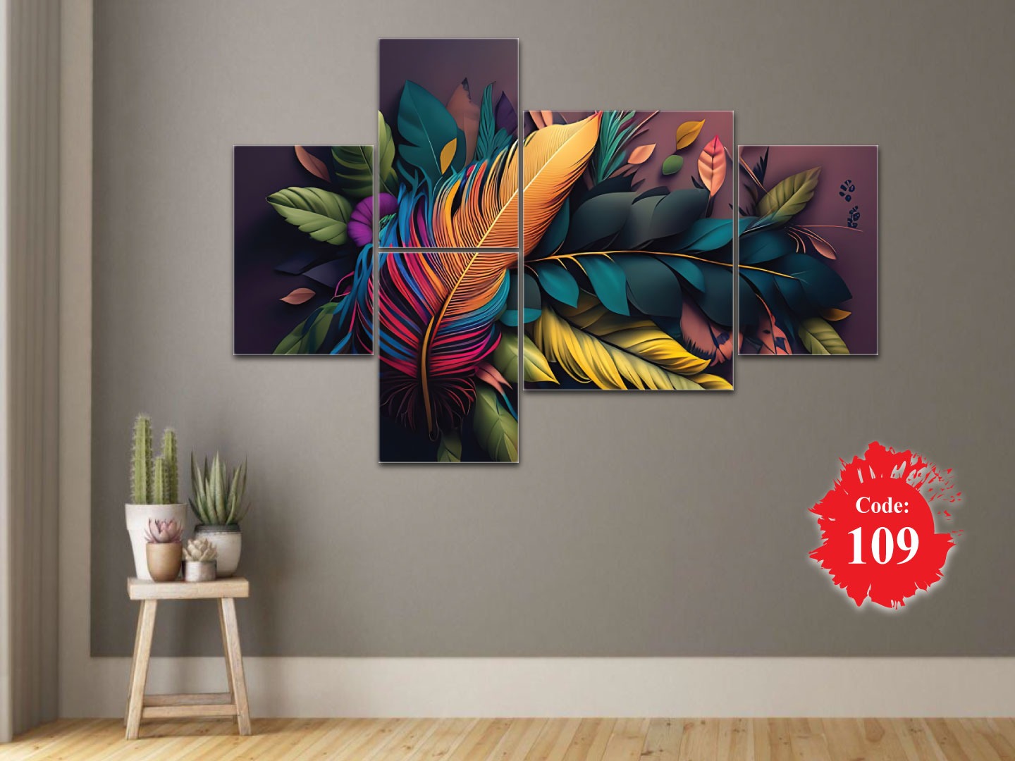 5 Part Pvc Wall Canvas